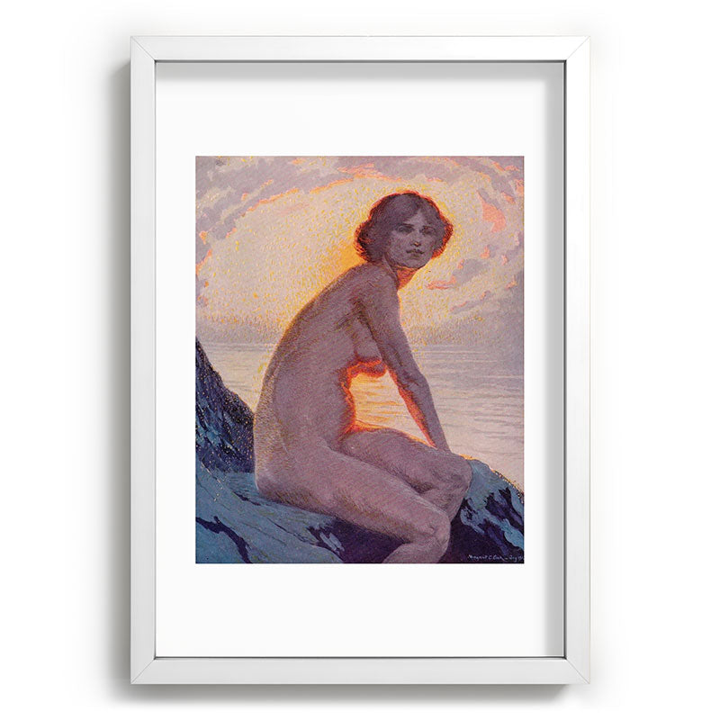 "They are calm, clear, well possess'd of themselves" (Margaret C. Cook, Leaves of Grass, 1913) Framed Art Print