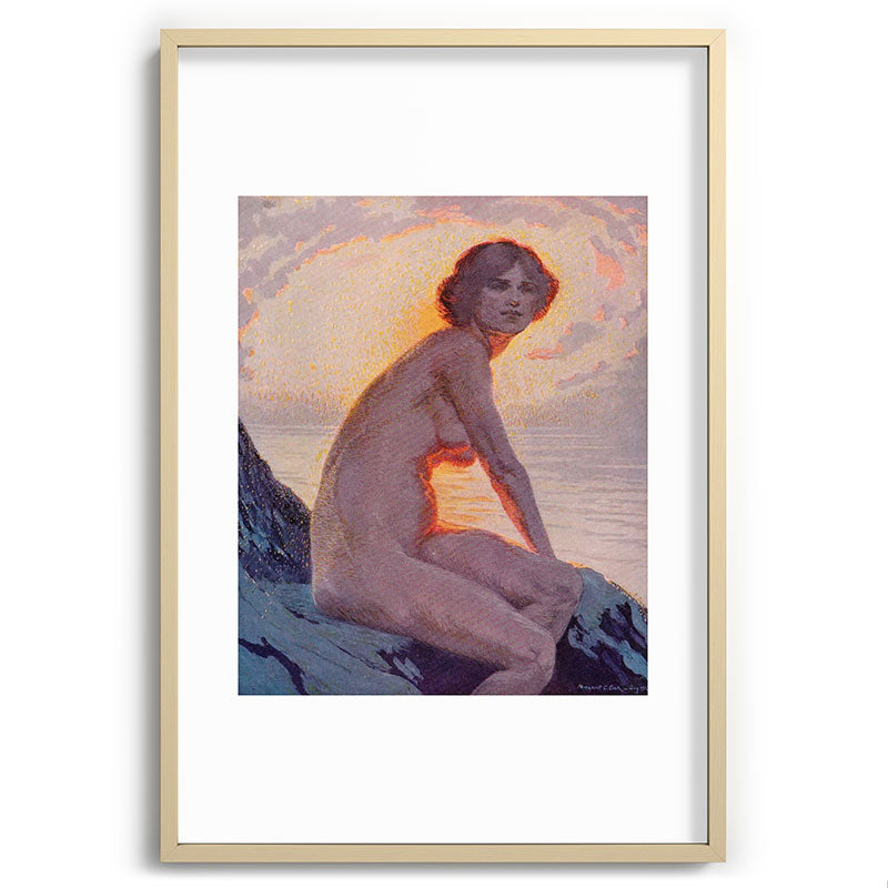 "They are calm, clear, well possess'd of themselves" (Margaret C. Cook, Leaves of Grass, 1913) Framed Art Print