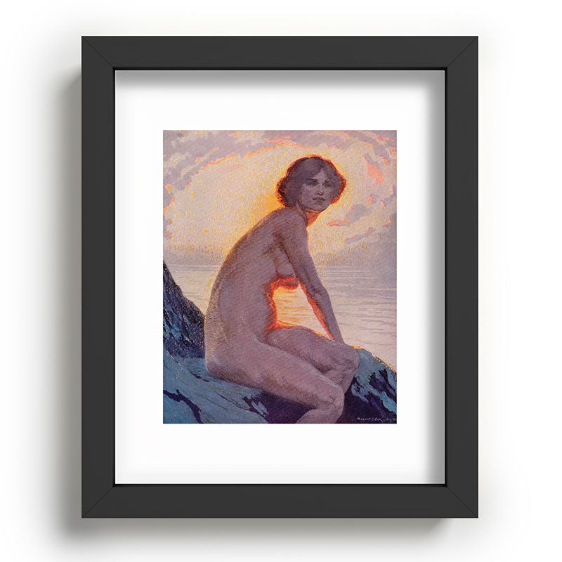 "They are calm, clear, well possess'd of themselves" (Margaret C. Cook, Leaves of Grass, 1913) Framed Art Print