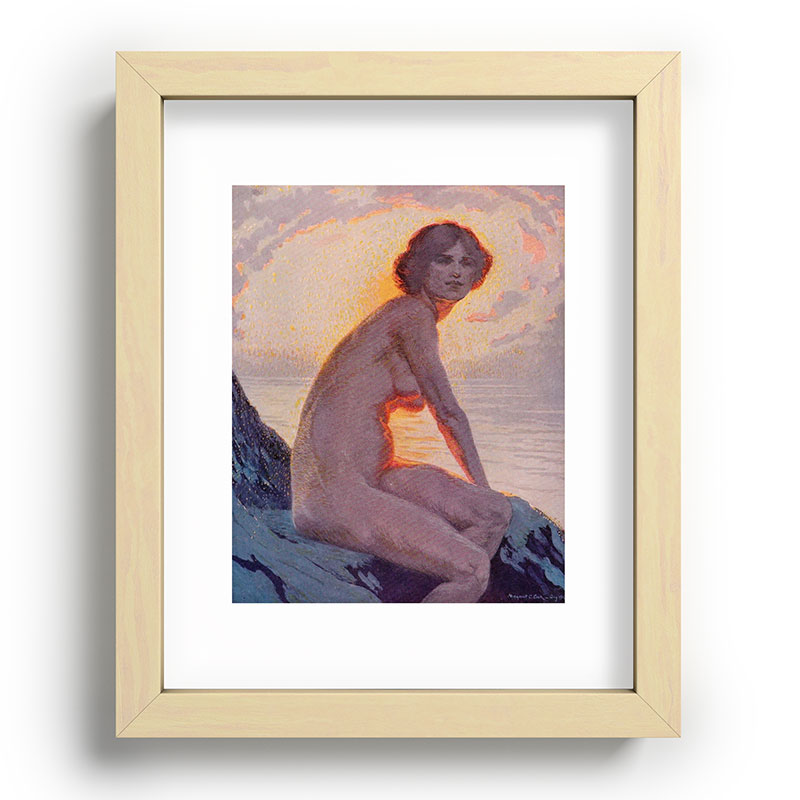 "They are calm, clear, well possess'd of themselves" (Margaret C. Cook, Leaves of Grass, 1913) Framed Art Print