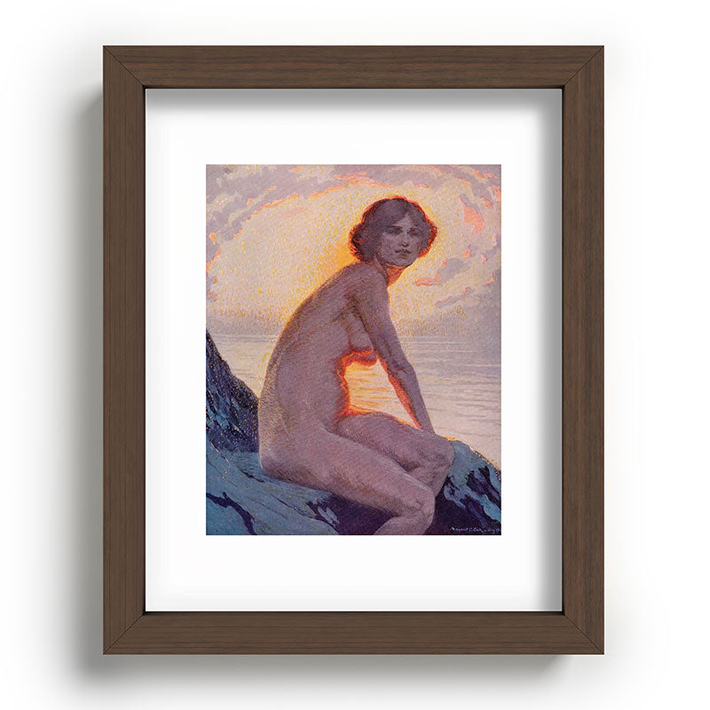 "They are calm, clear, well possess'd of themselves" (Margaret C. Cook, Leaves of Grass, 1913) Framed Art Print