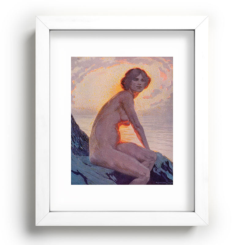 "They are calm, clear, well possess'd of themselves" (Margaret C. Cook, Leaves of Grass, 1913) Framed Art Print