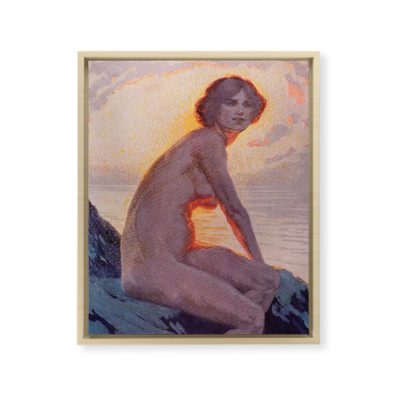 "They are calm, clear, well possess'd of themselves" (Margaret C. Cook, Leaves of Grass, 1913) Framed Canvas Print
