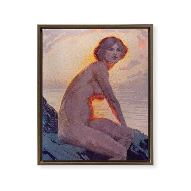 "They are calm, clear, well possess'd of themselves" (Margaret C. Cook, Leaves of Grass, 1913) Framed Canvas Print