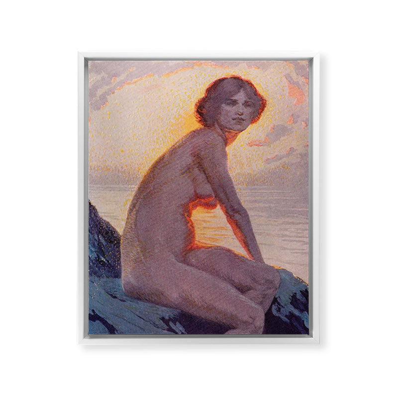 "They are calm, clear, well possess'd of themselves" (Margaret C. Cook, Leaves of Grass, 1913) Framed Canvas Print