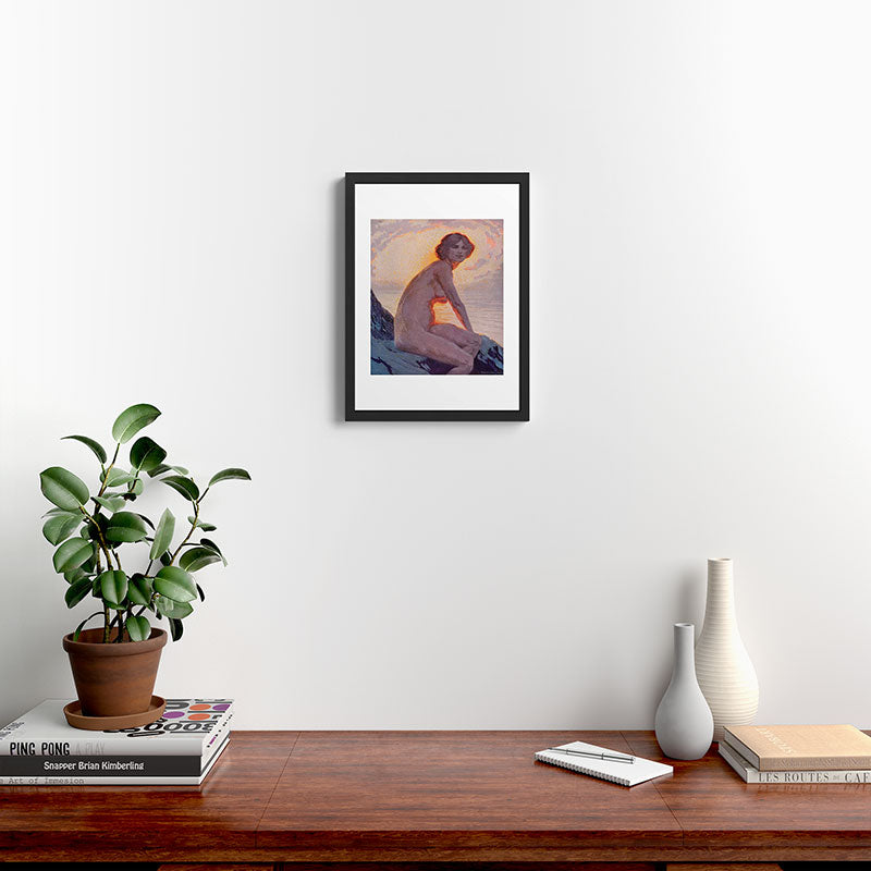 "They are calm, clear, well possess'd of themselves" (Margaret C. Cook, Leaves of Grass, 1913) Framed Art Print