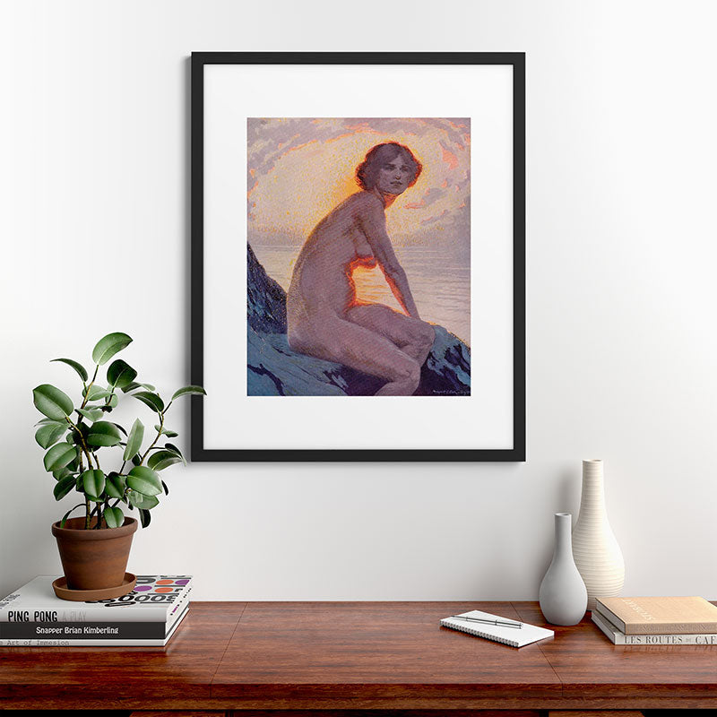 "They are calm, clear, well possess'd of themselves" (Margaret C. Cook, Leaves of Grass, 1913) Framed Art Print