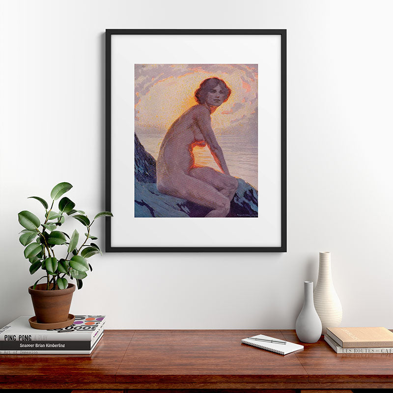 "They are calm, clear, well possess'd of themselves" (Margaret C. Cook, Leaves of Grass, 1913) Framed Art Print