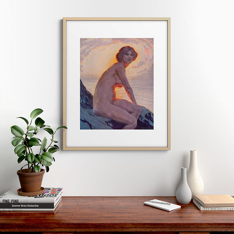 "They are calm, clear, well possess'd of themselves" (Margaret C. Cook, Leaves of Grass, 1913) Framed Art Print