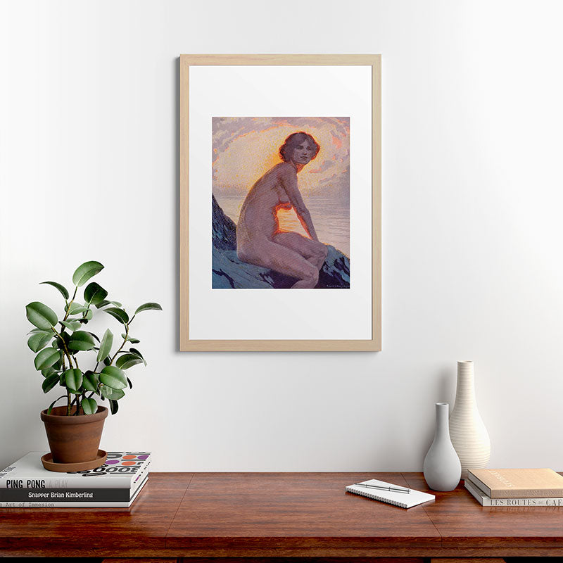 "They are calm, clear, well possess'd of themselves" (Margaret C. Cook, Leaves of Grass, 1913) Framed Art Print