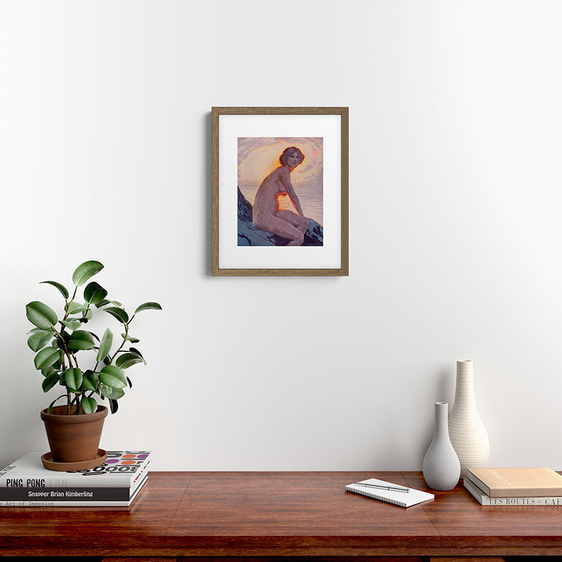 "They are calm, clear, well possess'd of themselves" (Margaret C. Cook, Leaves of Grass, 1913) Framed Art Print