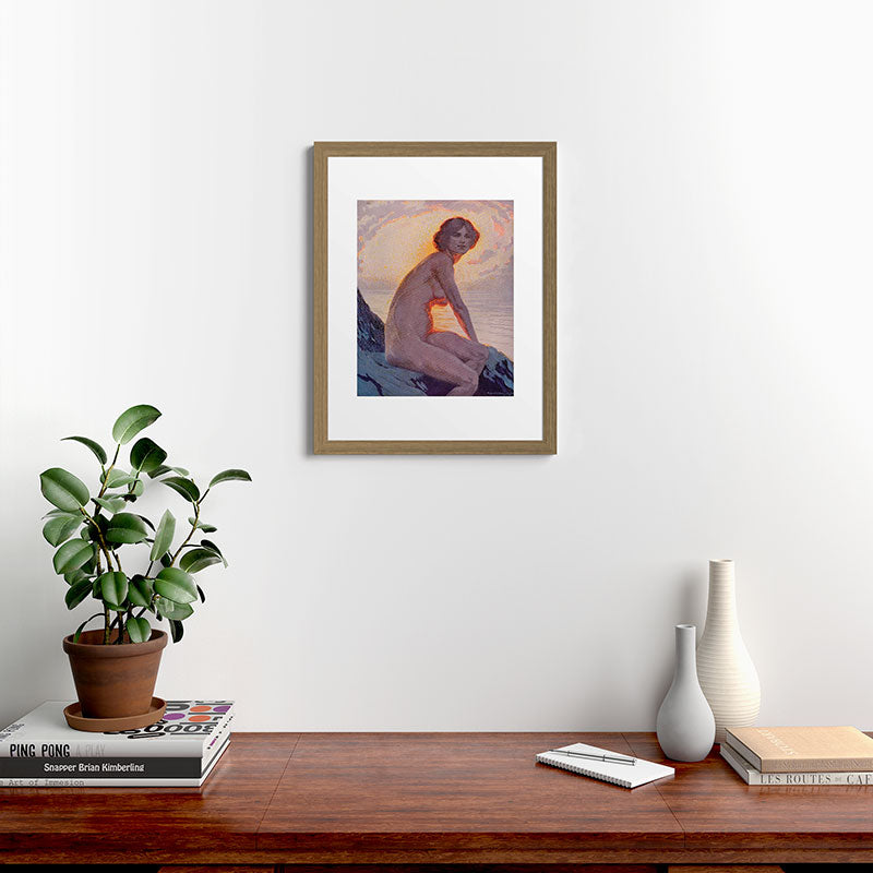 "They are calm, clear, well possess'd of themselves" (Margaret C. Cook, Leaves of Grass, 1913) Framed Art Print