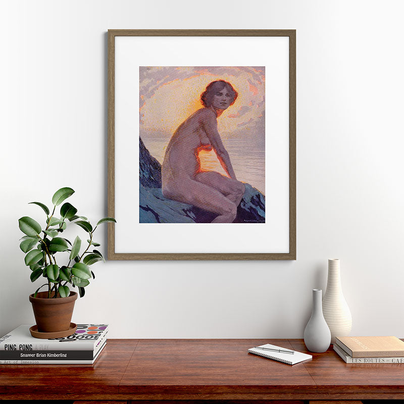 "They are calm, clear, well possess'd of themselves" (Margaret C. Cook, Leaves of Grass, 1913) Framed Art Print