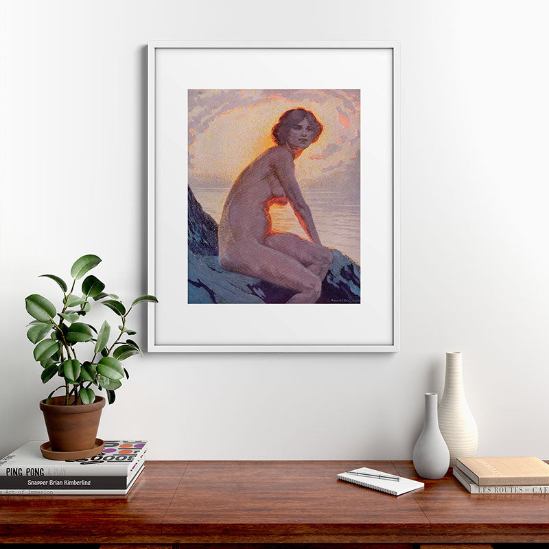 "They are calm, clear, well possess'd of themselves" (Margaret C. Cook, Leaves of Grass, 1913) Framed Art Print