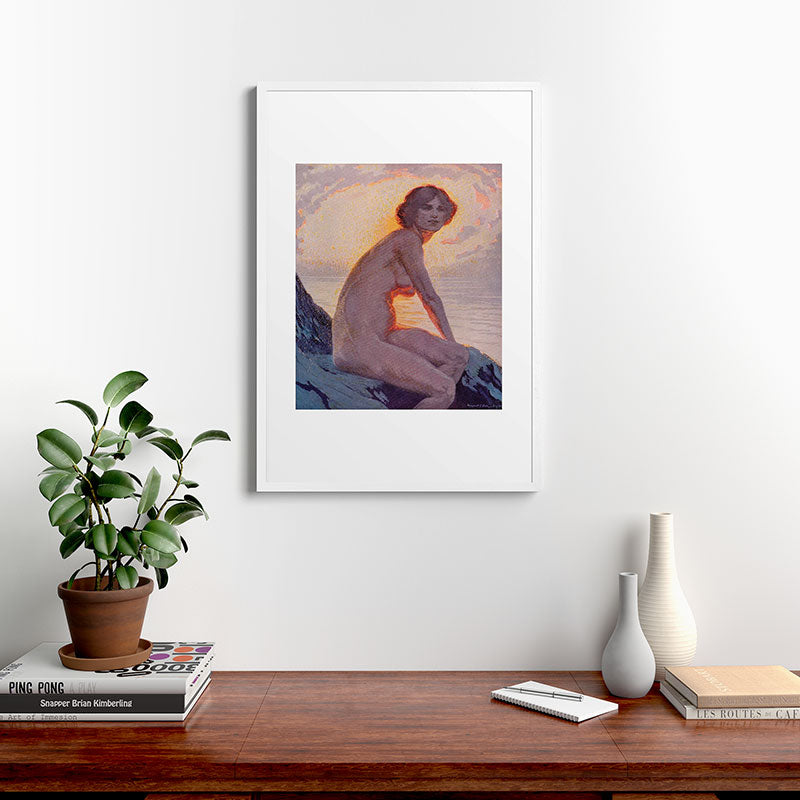 "They are calm, clear, well possess'd of themselves" (Margaret C. Cook, Leaves of Grass, 1913) Framed Art Print