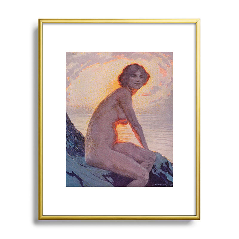 "They are calm, clear, well possess'd of themselves" (Margaret C. Cook, Leaves of Grass, 1913) Framed Art Print