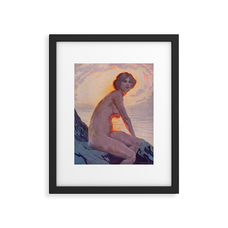 "They are calm, clear, well possess'd of themselves" (Margaret C. Cook, Leaves of Grass, 1913) Framed Art Print