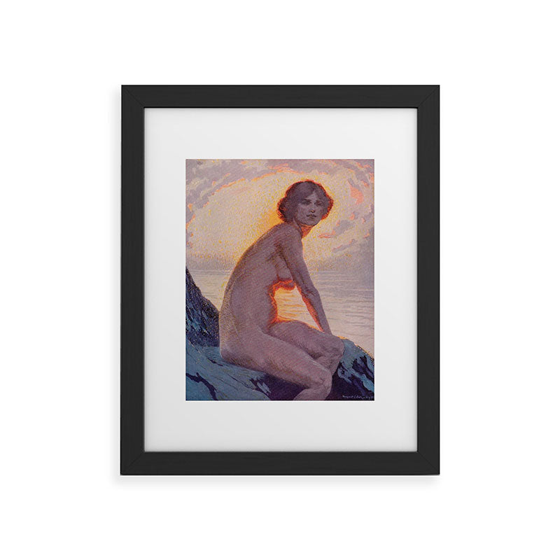 "They are calm, clear, well possess'd of themselves" (Margaret C. Cook, Leaves of Grass, 1913) Framed Art Print