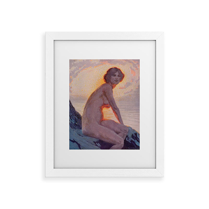 "They are calm, clear, well possess'd of themselves" (Margaret C. Cook, Leaves of Grass, 1913) Framed Art Print