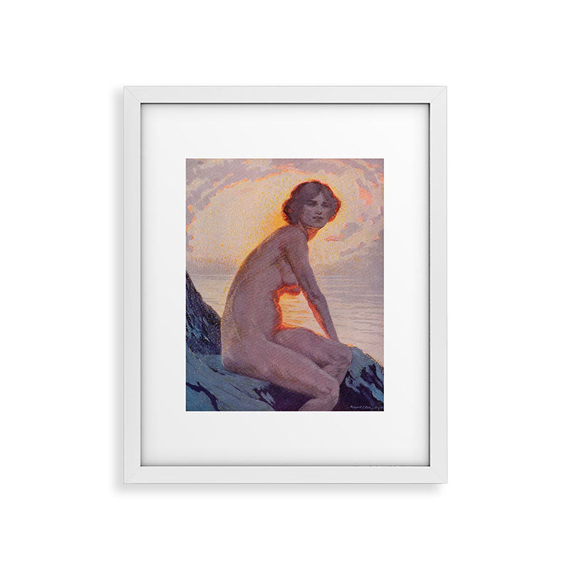 "They are calm, clear, well possess'd of themselves" (Margaret C. Cook, Leaves of Grass, 1913) Framed Art Print