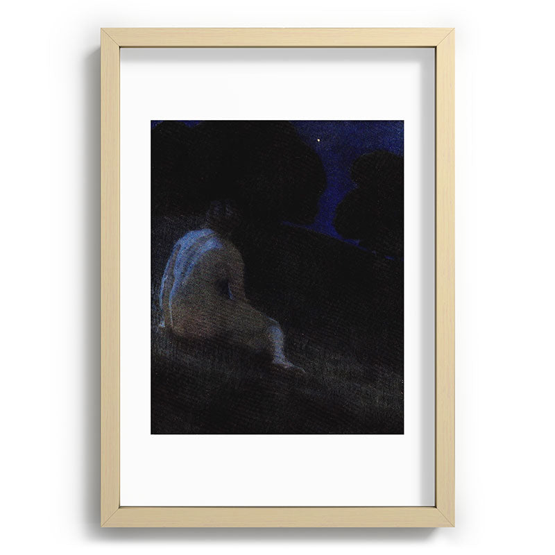 "Thoughts, silent thoughts, of Time and Space and Death" (Margaret C. Cook, Leaves of Grass, 1913) Framed Art Print
