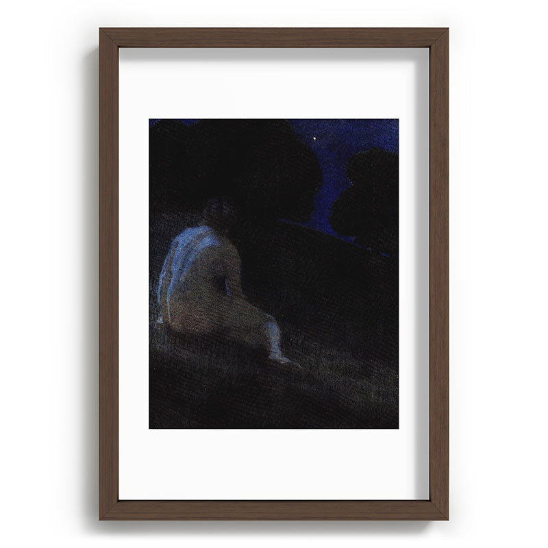 "Thoughts, silent thoughts, of Time and Space and Death" (Margaret C. Cook, Leaves of Grass, 1913) Framed Art Print