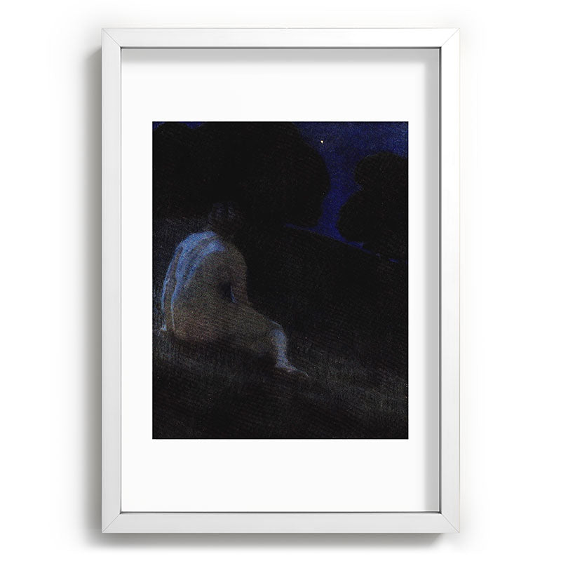 "Thoughts, silent thoughts, of Time and Space and Death" (Margaret C. Cook, Leaves of Grass, 1913) Framed Art Print