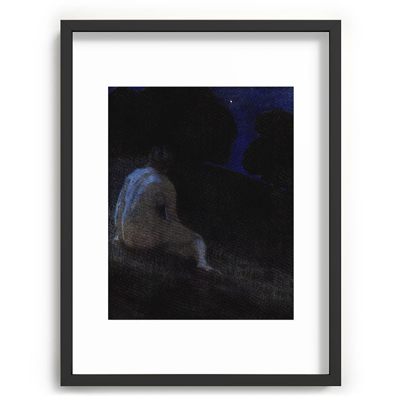 "Thoughts, silent thoughts, of Time and Space and Death" (Margaret C. Cook, Leaves of Grass, 1913) Framed Art Print