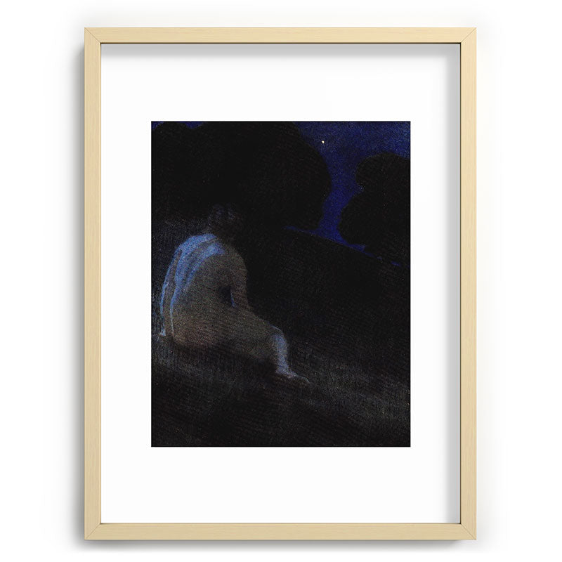 "Thoughts, silent thoughts, of Time and Space and Death" (Margaret C. Cook, Leaves of Grass, 1913) Framed Art Print