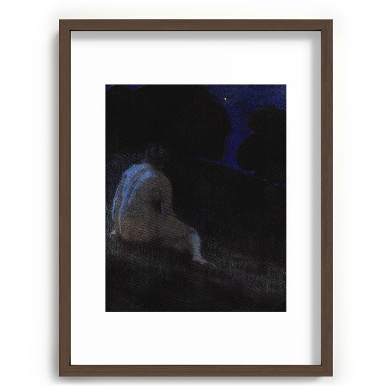 "Thoughts, silent thoughts, of Time and Space and Death" (Margaret C. Cook, Leaves of Grass, 1913) Framed Art Print