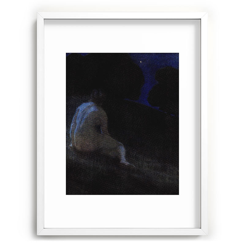 "Thoughts, silent thoughts, of Time and Space and Death" (Margaret C. Cook, Leaves of Grass, 1913) Framed Art Print