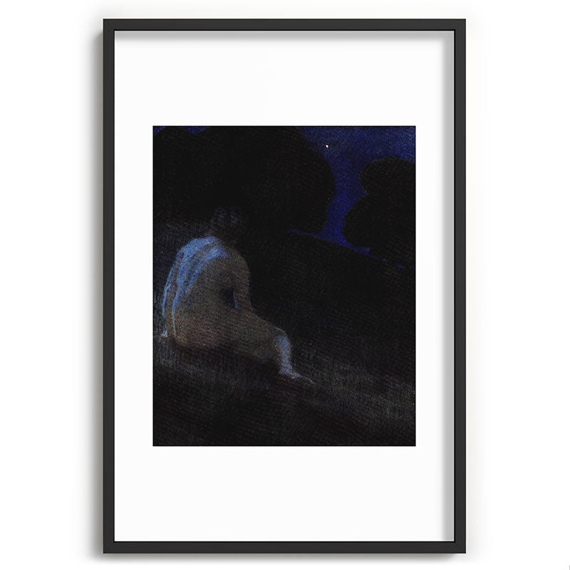 "Thoughts, silent thoughts, of Time and Space and Death" (Margaret C. Cook, Leaves of Grass, 1913) Framed Art Print
