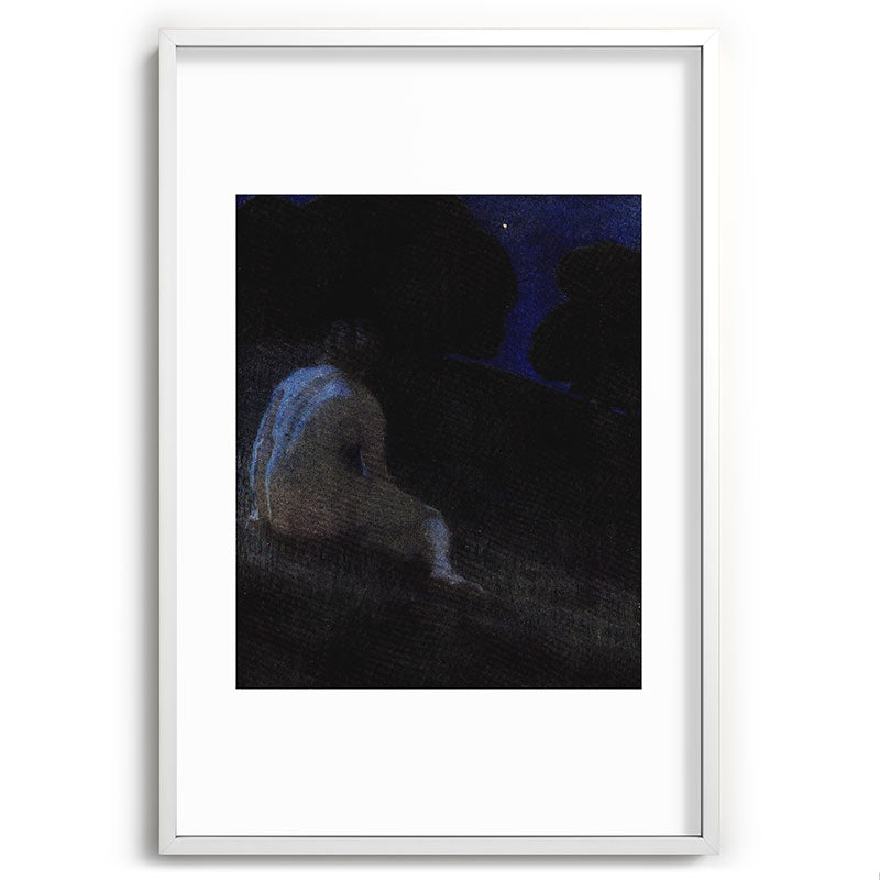 "Thoughts, silent thoughts, of Time and Space and Death" (Margaret C. Cook, Leaves of Grass, 1913) Framed Art Print