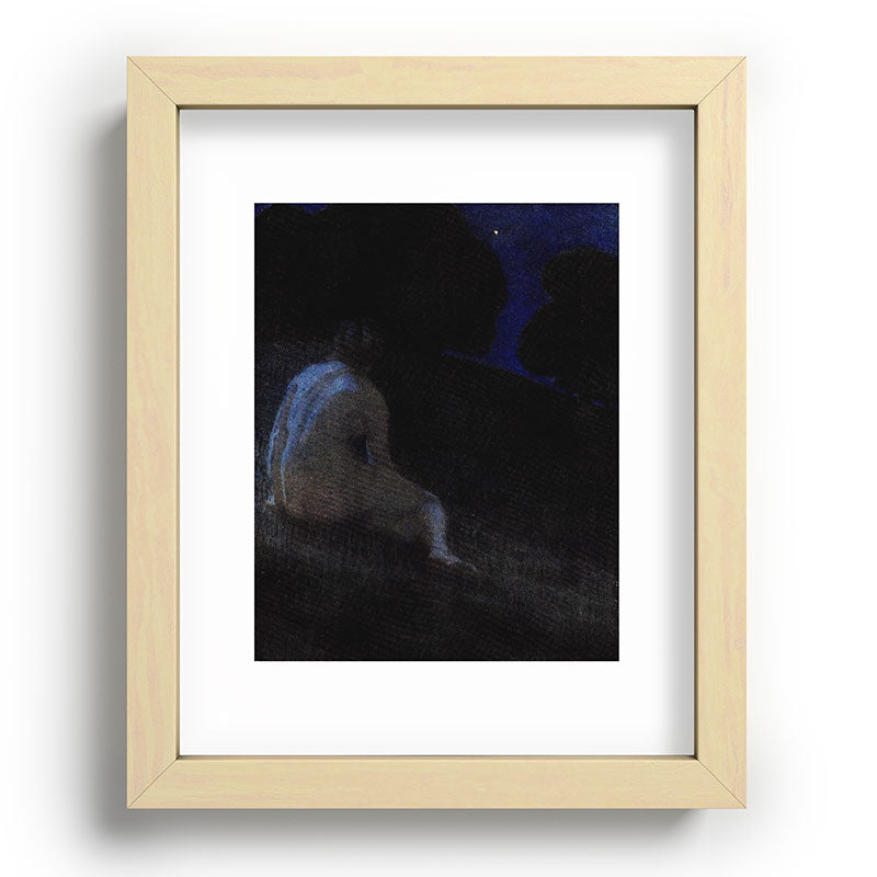 "Thoughts, silent thoughts, of Time and Space and Death" (Margaret C. Cook, Leaves of Grass, 1913) Framed Art Print