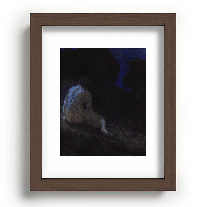 "Thoughts, silent thoughts, of Time and Space and Death" (Margaret C. Cook, Leaves of Grass, 1913) Framed Art Print
