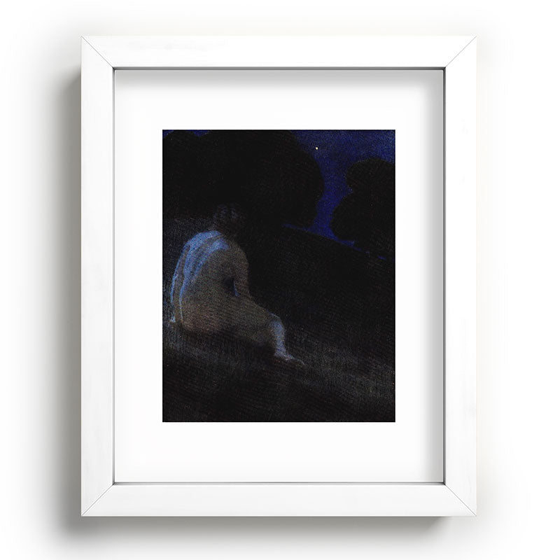"Thoughts, silent thoughts, of Time and Space and Death" (Margaret C. Cook, Leaves of Grass, 1913) Framed Art Print