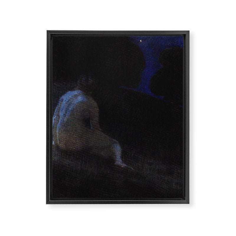 "Thoughts, silent thoughts, of Time and Space and Death" (Margaret C. Cook, Leaves of Grass, 1913) Framed Canvas Print