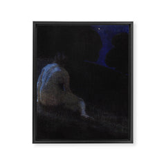 "Thoughts, silent thoughts, of Time and Space and Death" (Margaret C. Cook, Leaves of Grass, 1913) Framed Canvas Print
