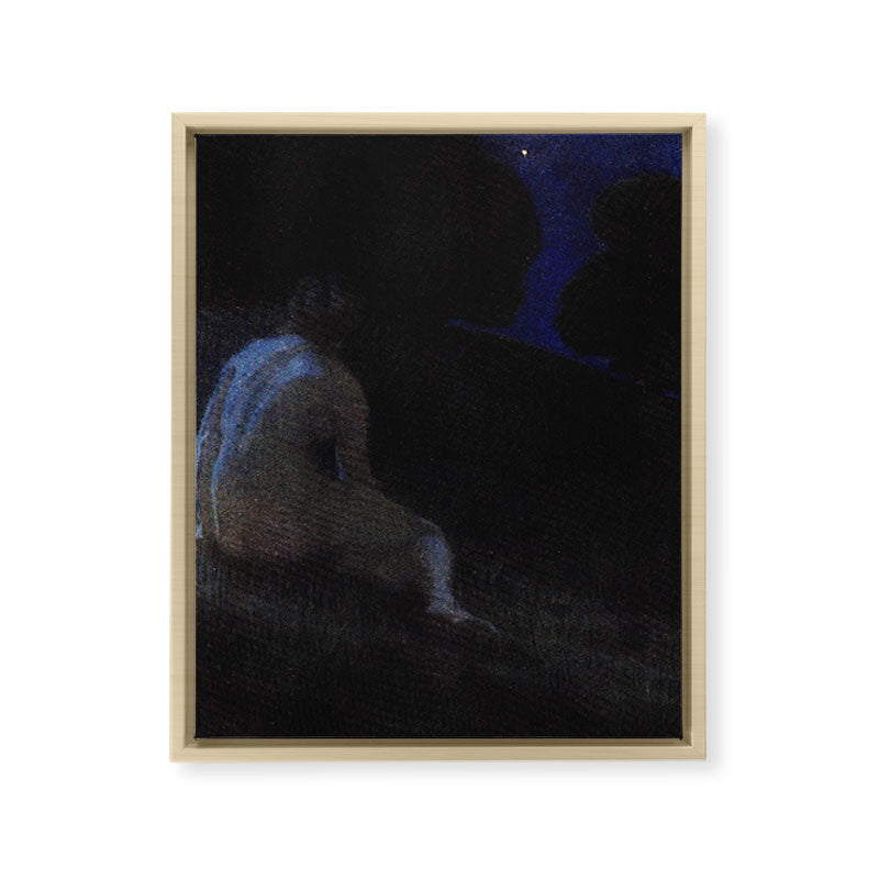 "Thoughts, silent thoughts, of Time and Space and Death" (Margaret C. Cook, Leaves of Grass, 1913) Framed Canvas Print