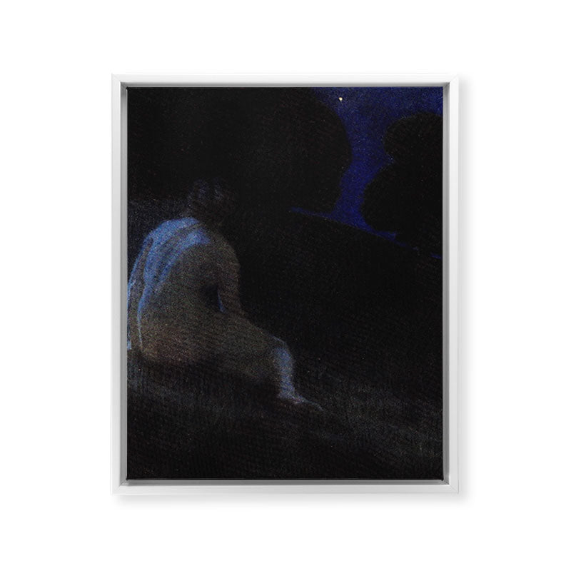 "Thoughts, silent thoughts, of Time and Space and Death" (Margaret C. Cook, Leaves of Grass, 1913) Framed Canvas Print