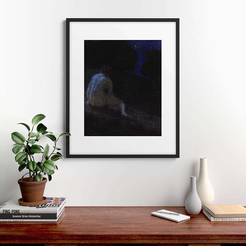 "Thoughts, silent thoughts, of Time and Space and Death" (Margaret C. Cook, Leaves of Grass, 1913) Framed Art Print