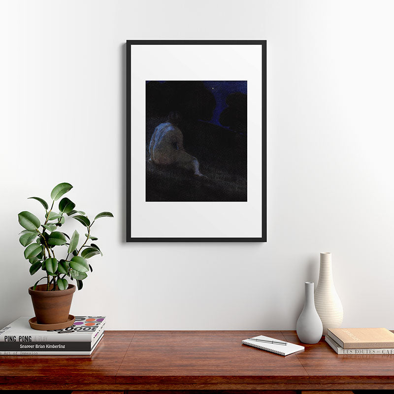 "Thoughts, silent thoughts, of Time and Space and Death" (Margaret C. Cook, Leaves of Grass, 1913) Framed Art Print