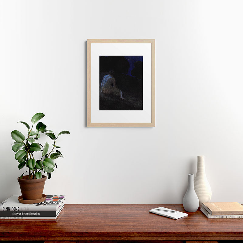 "Thoughts, silent thoughts, of Time and Space and Death" (Margaret C. Cook, Leaves of Grass, 1913) Framed Art Print