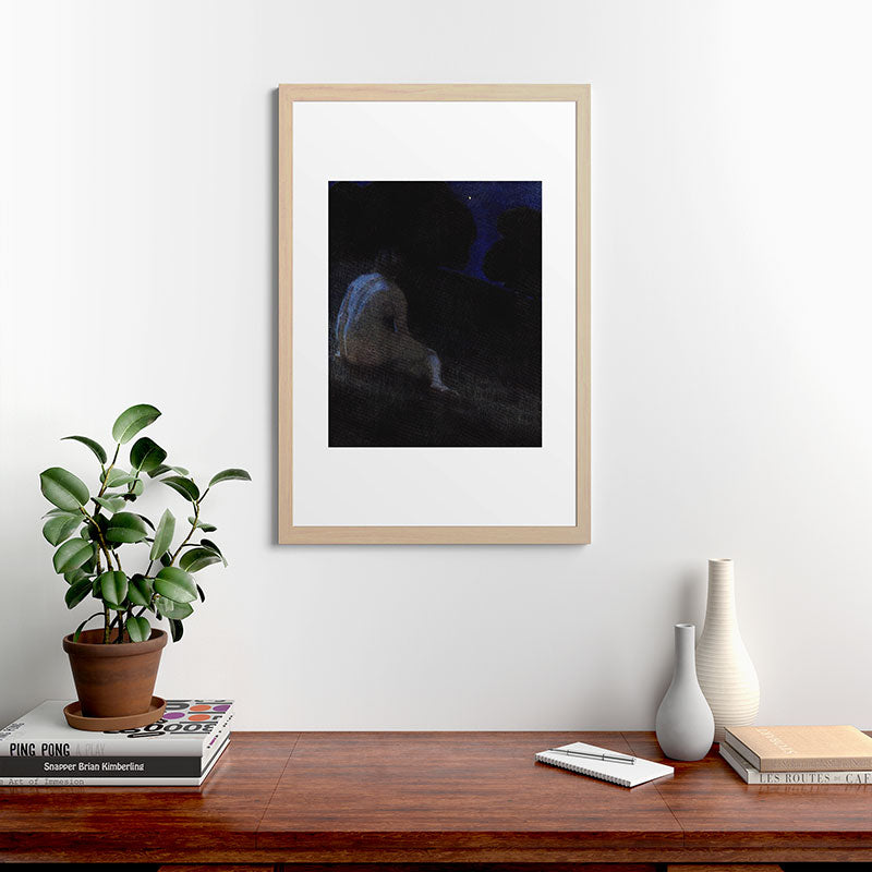 "Thoughts, silent thoughts, of Time and Space and Death" (Margaret C. Cook, Leaves of Grass, 1913) Framed Art Print