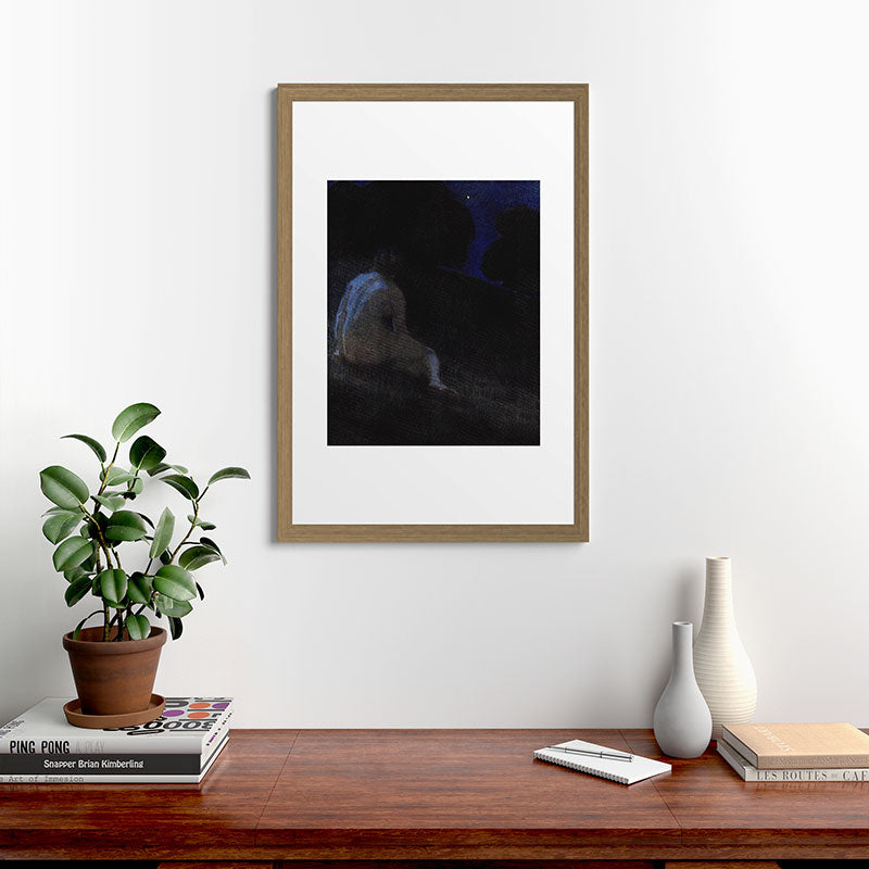 "Thoughts, silent thoughts, of Time and Space and Death" (Margaret C. Cook, Leaves of Grass, 1913) Framed Art Print