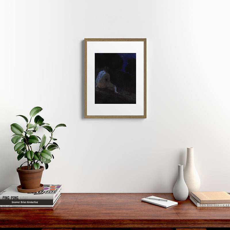"Thoughts, silent thoughts, of Time and Space and Death" (Margaret C. Cook, Leaves of Grass, 1913) Framed Art Print