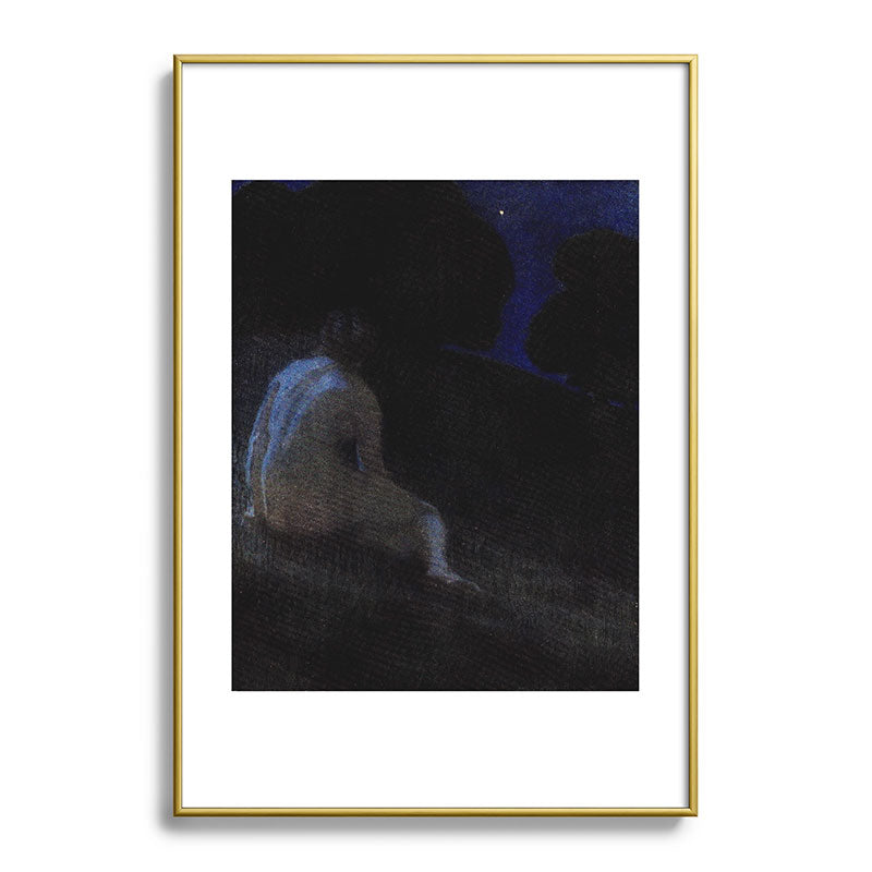 "Thoughts, silent thoughts, of Time and Space and Death" (Margaret C. Cook, Leaves of Grass, 1913) Framed Art Print