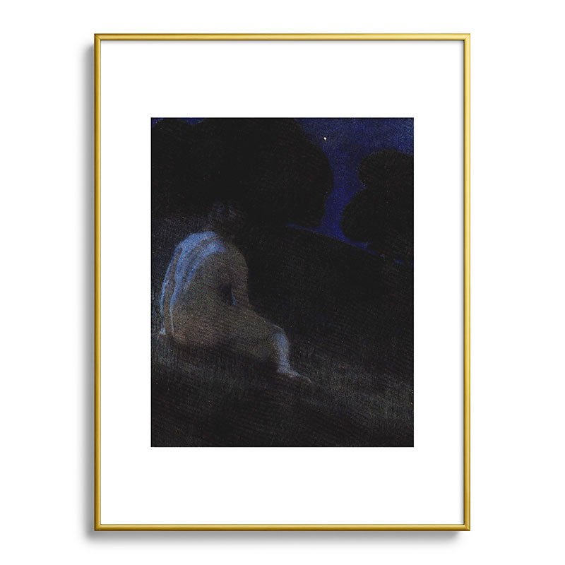 "Thoughts, silent thoughts, of Time and Space and Death" (Margaret C. Cook, Leaves of Grass, 1913) Framed Art Print