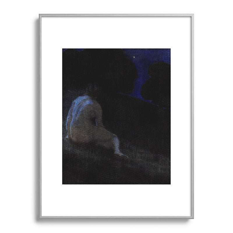"Thoughts, silent thoughts, of Time and Space and Death" (Margaret C. Cook, Leaves of Grass, 1913) Framed Art Print
