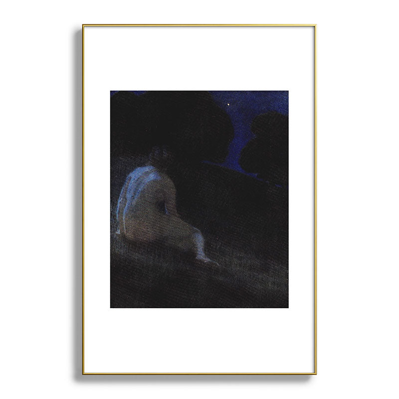 "Thoughts, silent thoughts, of Time and Space and Death" (Margaret C. Cook, Leaves of Grass, 1913) Framed Art Print